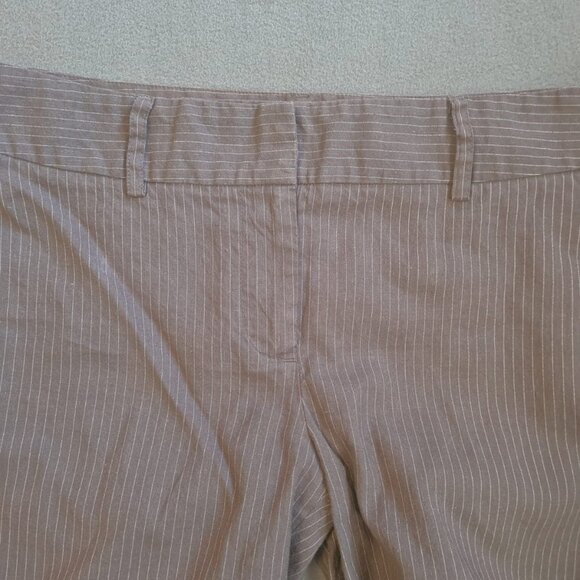 RW&CO Women Trousers Vertical Tapered Mid Rise Striped Gray Size 6 Straight Leg - Picture 14 of 16